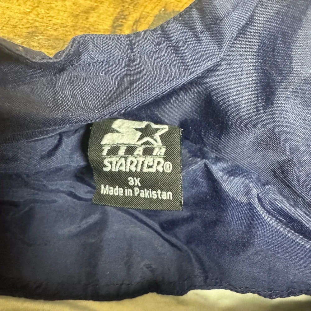 Starter Michigan Wolverines Mens 3XL Navy Blue Windbreaker Jacket - Picture 3 of 6